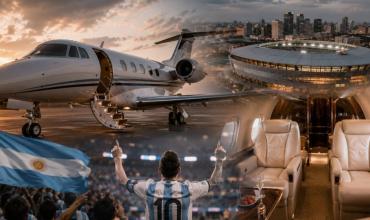 Lujo total: así es el jet privado de USD 53.000 que lleva hinchas argentinos desde Miami hasta Kansas City para alentar a la Selección ante Suiza
