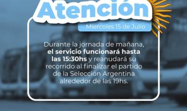 Rioja Bus suspenderá el servicio durante el partido de la Selección Argentina