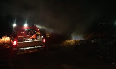 Controlaron un incendio de pastizales de gran magnitud sobre la Ruta 38