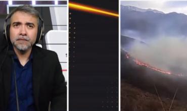 Incendio forestal fuera de control en Guanchín: más de 50 bomberos combaten tres focos y piden no acercarse a la zona