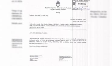 El Gobierno nacional impulsa la designación de José Nicolás Chumbita como Defensor ante el Tribunal Oral Federal de La Rioja