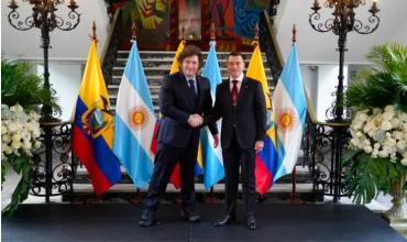 En medio de la crisis diplomática con Brasil, Javier Milei se reunió con el presidente de Ecuador