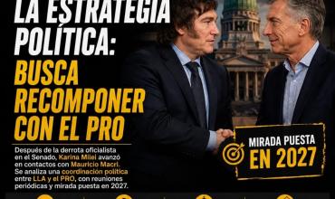 Milei cambia la estrategia política: busca recomponer con el PRO.