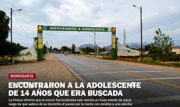 Nonogasta: Encontraron a la adolescente de 14 años que era buscada