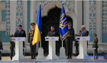 Ucrania celebró su independencia en Kiev: Zelenski recibió a mandatarios extranjeros
