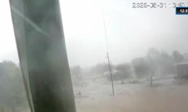 Una fuerte tormenta con granizo dejó 28 milímetros de lluvia en una zona de San Martín