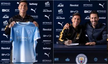 Enzo Fernández fue presentado en el Manchester City 