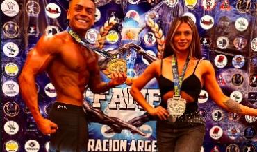 Orgullo riojano en el fisicoculturismo: Pablo Martín clasificó al Sudamericano y Ruth Bustos fue campeona