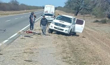 Un menor fue trasladado al hospital tras un vuelco en Ruta 38