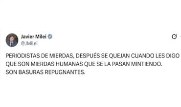 Milei atacó otra vez a la prensa tras los despidos en Olivos: "Después se quejan cuando les digo mierdas humanas"