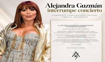 Alejandra Guzmán sufre grave lesión en pleno concierto