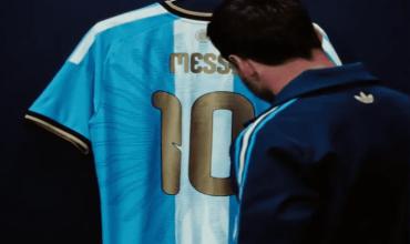 Messi presentó la camiseta que usará en su último partido con la Selección Argentina
