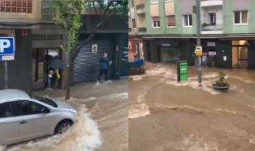 Barcelona, bajo el agua por las lluvias torrenciales: dispusieron operativos de emergencia y hay caos en el transporte