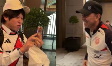 Un hincha japonés de River esperó a Gallardo en un hotel de Yokohama y le entregó un curioso regalo