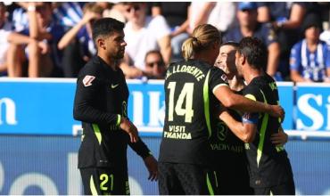 Con gol del Cuti Romero, el Atlético Madrid le ganó agónicamente al Alavés en la Liga de España