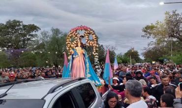 Multitudinaria demostración de fe durante la visita a Chamical de la Virgen de Polco