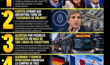 LAS 5 NOTICIAS MÁS IMPORTANTES DE HOY 