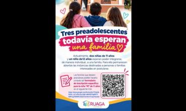 Tres preadolescentes esperan una familia en La Rioja: dos niñas de 11 años y un niño de 12