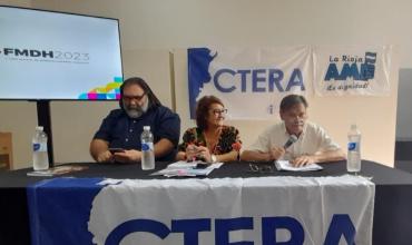 Rogelio De Leonardi denunció en el Foro Mundial de los DDHH que “el gobierno de Quintela persigue a los trabajadores de la educación” 