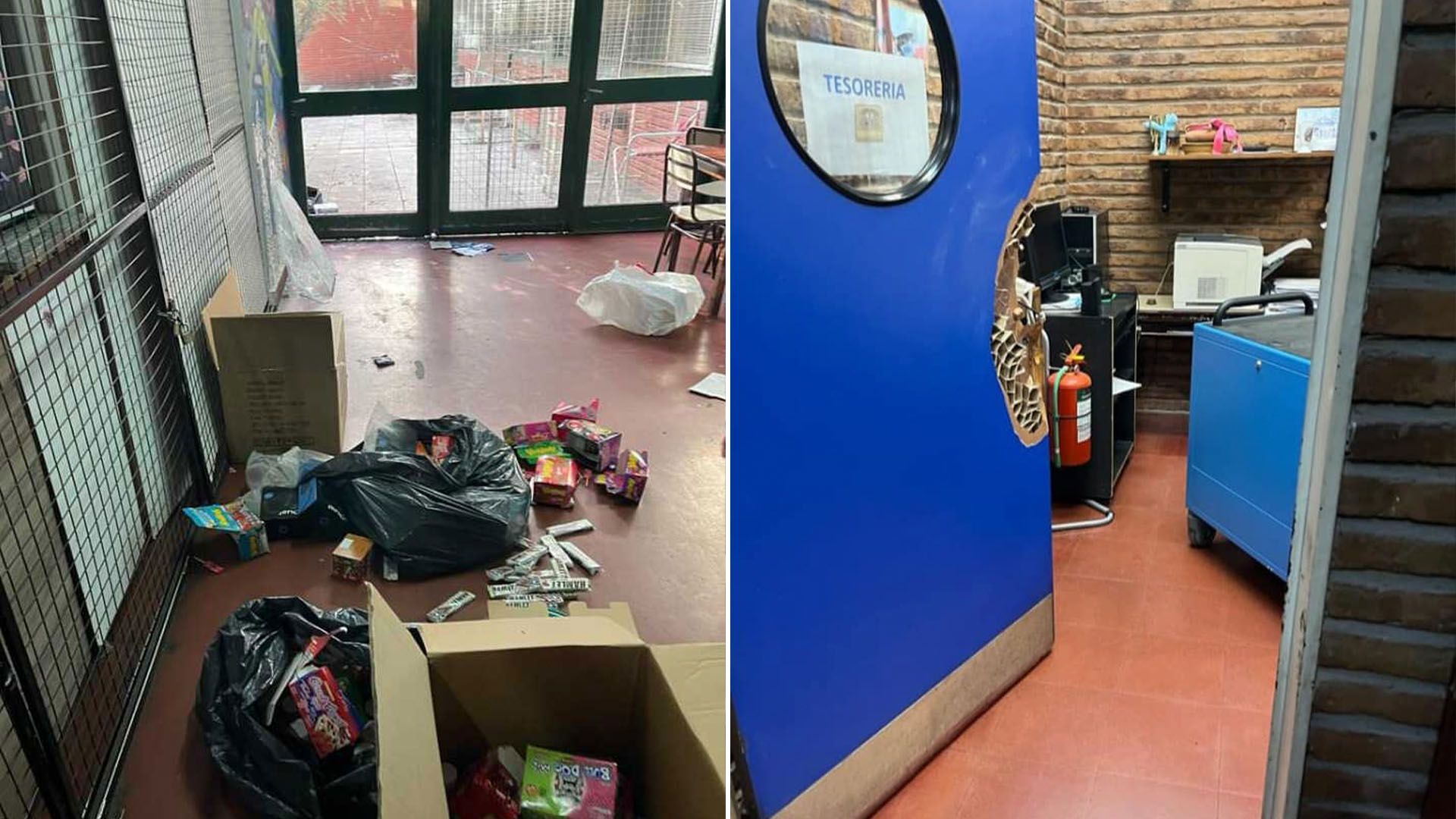 Se llevaron todo: Ladrones entraron a una escuela y robaron 100 noteboos, golosinas y demás cosas escolares