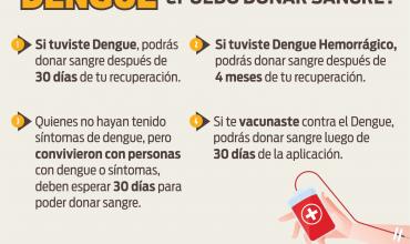 Información importante sobre dengue y donación de sangre