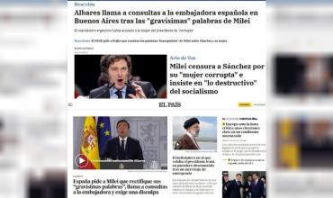 Los diarios españoles de derecha se desmarcaron de las duras críticas de Milei a Sánchez