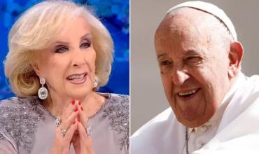 Mirtha Legrand se emocionó al recibir un saludo del Papa Francisco y le hizo un fuerte reclamo