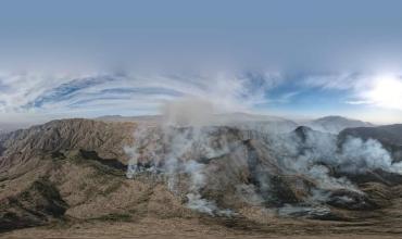 Continúan las labores en el Cerro de la Cruz para sofocar el incendio