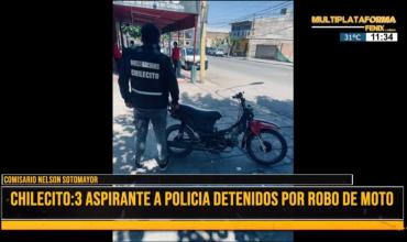 Chilecito: Tres aspirantes a policía detenidos por robo de motos.