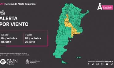 El Servicio Meteorológico Nacional (SMN) emitió una alerta meteorológica para el sur riojano