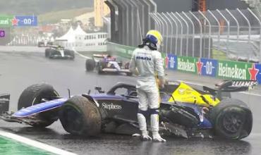 Un dia para el olvido: Colapinto chocó y abandonó en el GP de Brasil