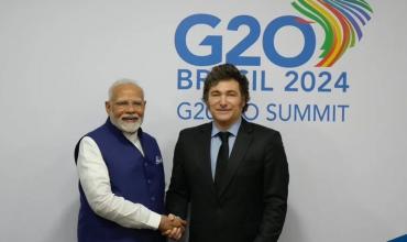 Milei se entrevistó con el Primer Ministro de la India en el marco del G20