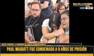 María hermana de Charly Cordero Robles: “Recibimos con tranquilidad la condena ya que luchamos muchísimos años con la justicia”