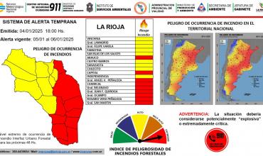 Emiten alerta por el incremento de las condiciones propicias para el desarrollo de incendios urbanos y forestales en toda la provincia