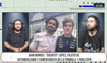 Juan Manuel “Cochito” López, piloto y comentarista de Fórmula 1, en Fenix: “Imola es un circuito ideal para que Colapinto debute"