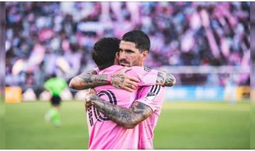 Con dos asistencias de Messi, Inter Miami le ganó sobre la hora al Atlas en el estreno de la Leagues Cup