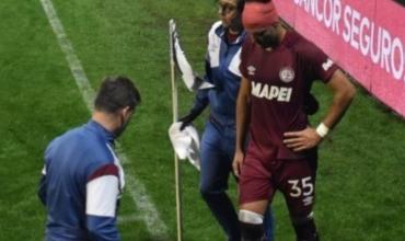La dura lesión que sufrió Ronaldo Dejesús tras el choque de cabezas en Lanús vs Huracán: no jugará hasta el año próximo
