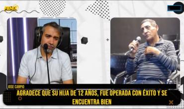 José Carpio: “Tengo una alegría enorme porque mi hija ya fue operada y se está recuperando”