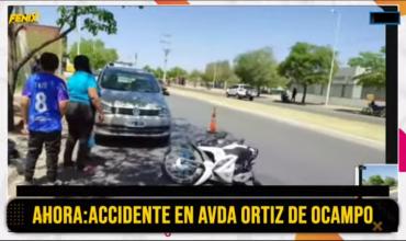 Avenida Ortiz de Ocampo: una motociclista y su hijo de 3 años resultaron heridos tras chocar contra un auto estacionado