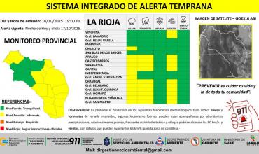 Difunden alerta amarilla por lluvias, tormentas y vientos