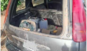 Rompieron la luneta de un auto durante tareas de desmalezamiento